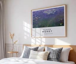 Claude Monet Water Lilies Agapanthus Print, Floral Decor, Impressionist Wall Art 7