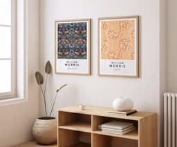 William Morris Set of 2 Prints, Strawberry Thief and Apple, Arts and Crafts Gallery Wall, Botanical Wall Art, Above Bed Decor 8