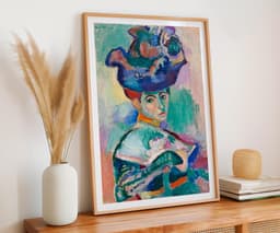 Henri Matisse Wall Art Print: Woman with a Hat, Fauvism Expressionist, Living Room Art, Colourful Portrait, Bold Modern Decor 3