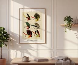 Bass Flies Wall Art Print, Mary Orvis Marbury, Vintage Sports Decor, Home Office Fine Art Print, Classic Giclée Art 8