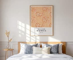 William Morris Wall Art Print, Botanical Apple Pattern 1877, Terracotta Decor, Cottagecore Farmhouse Orange Theme, Giclée Print 4