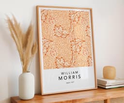 William Morris Wall Art Print, Botanical Apple Pattern 1877, Terracotta Decor, Cottagecore Farmhouse Orange Theme, Giclée Print 3