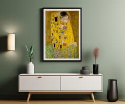 The Kiss Gustav Klimt Print, Gold Romantic Wall Art, Wedding Gift Idea 3