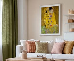 The Kiss Gustav Klimt Print, Gold Romantic Wall Art, Wedding Gift Idea 10